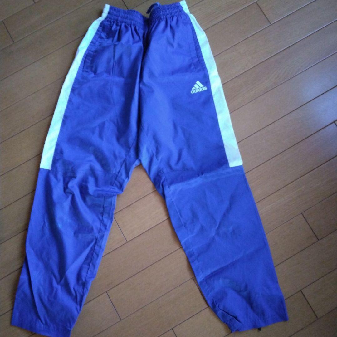 ジュニア140adidas ピステ・ウィンドブレーカー 青　美品