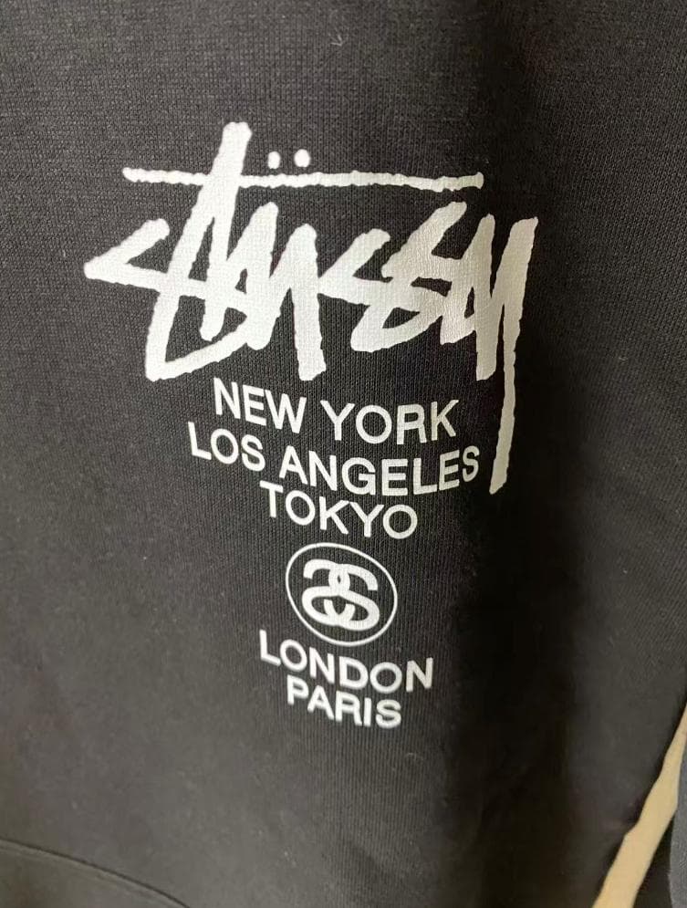 STUSSY ステューシー ワールドツアー バックプリント パーカー Mサイズ