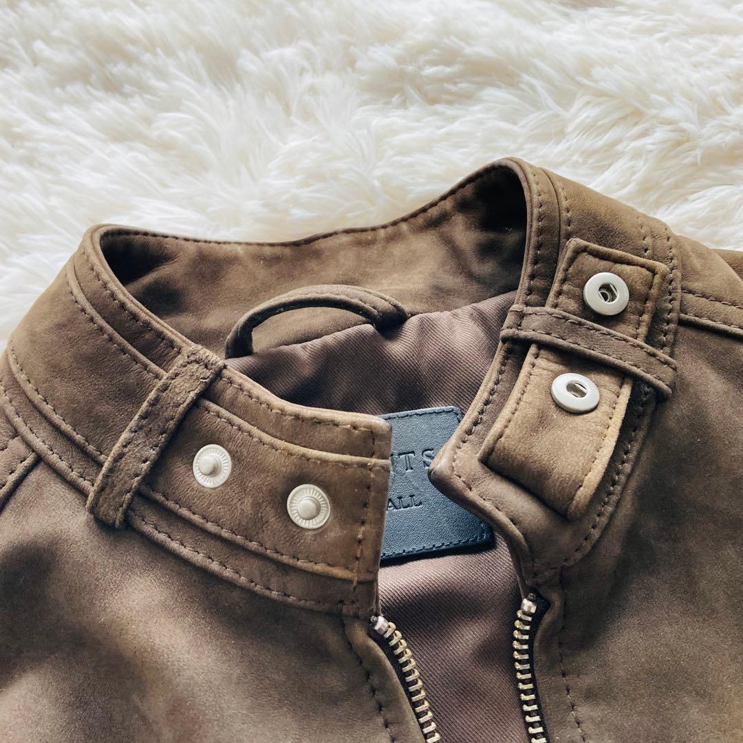 【超美品】all saints CORA LEATHER JACKETスエード