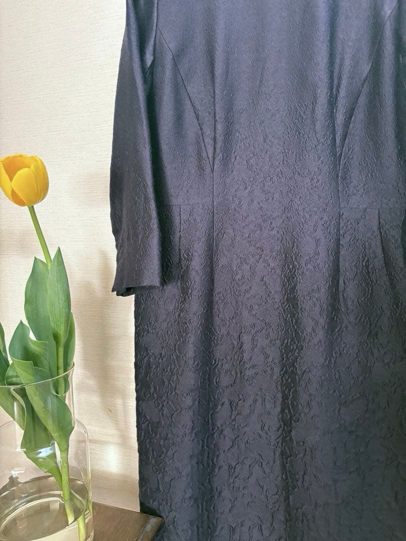 yoshie inaba イナバヨシエ　ネイビー　シンプル　ロングワンピース