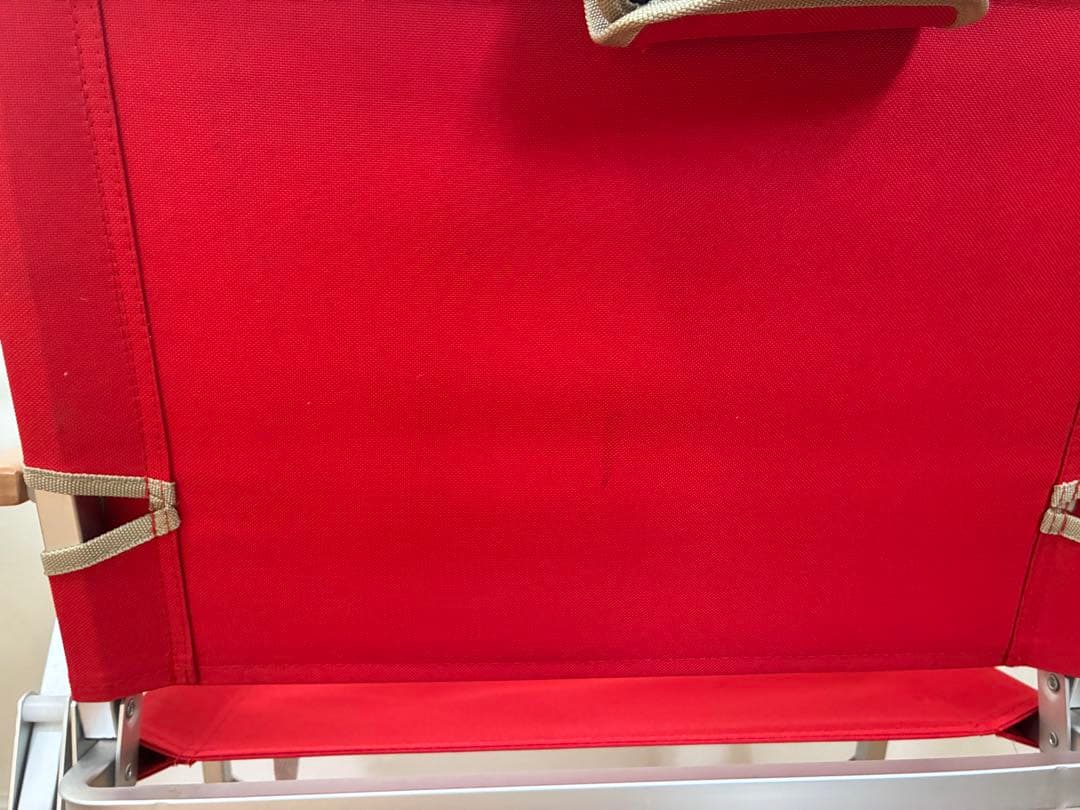 コールマンColeman赤とオリーブ コンパクトフォールディングチェア中古品