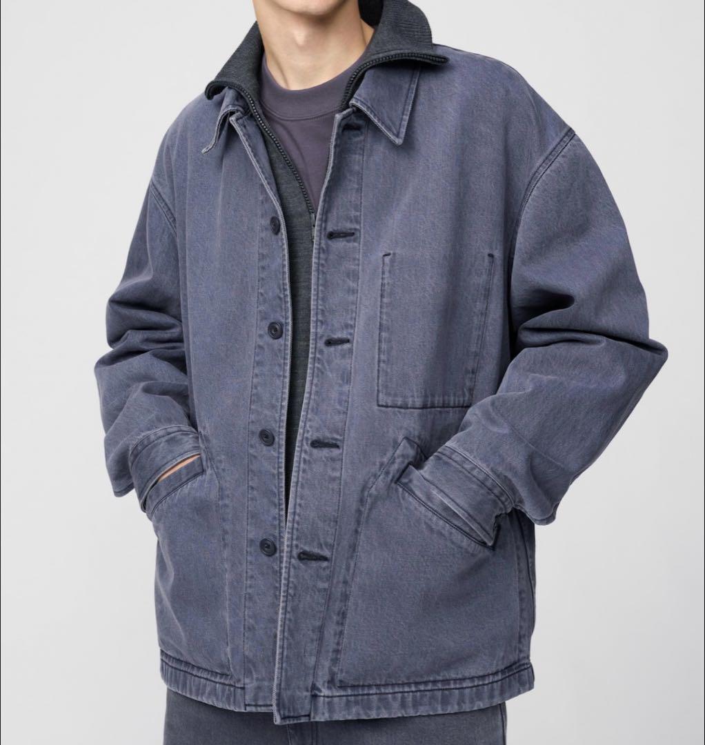新品未使用タグありUNIQLO U オーバーサイズカラーデニムジャケットLサイズ