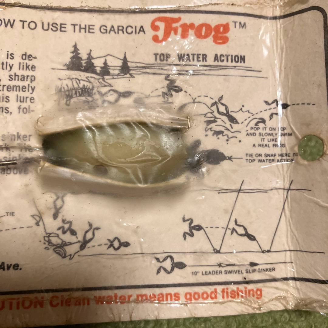 希少　GARCIA Frog 緑色　オールドルアー