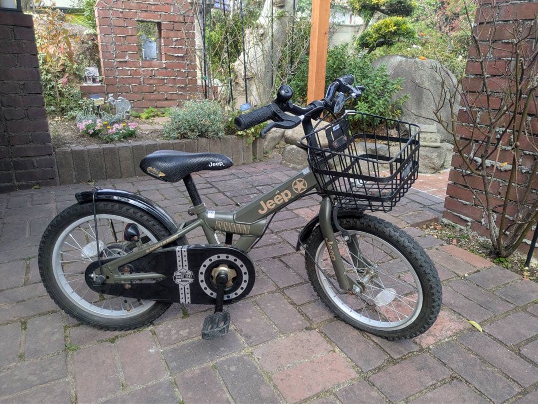 Jeep ジープ　子供用自転車 16インチ 身長95cm 以上　オリーブ　緑