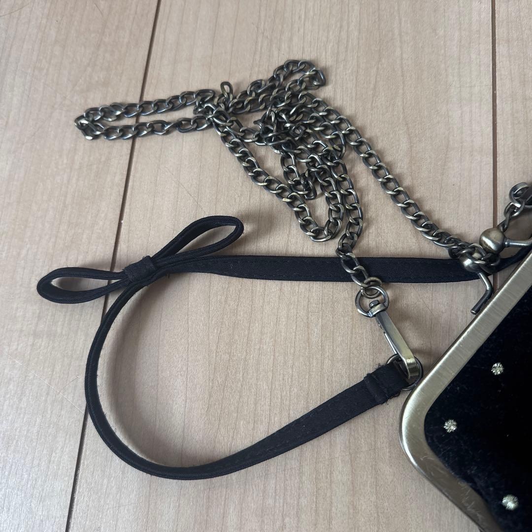 bibiy【正規品】黒いベルベットパーティーバッグ