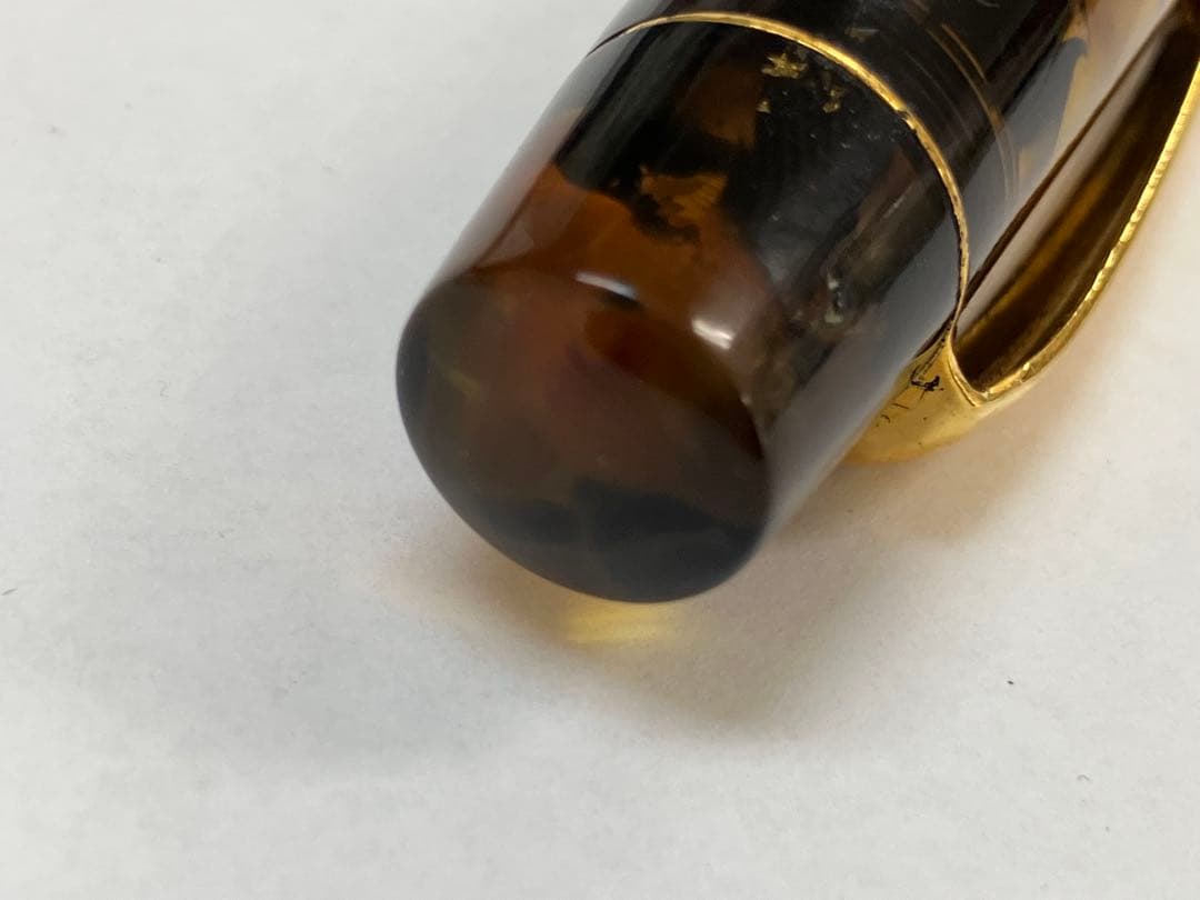 BEXLEY万年筆/ベクスリー/ベクスレー/茶色と黒のマーブル模様/18K750