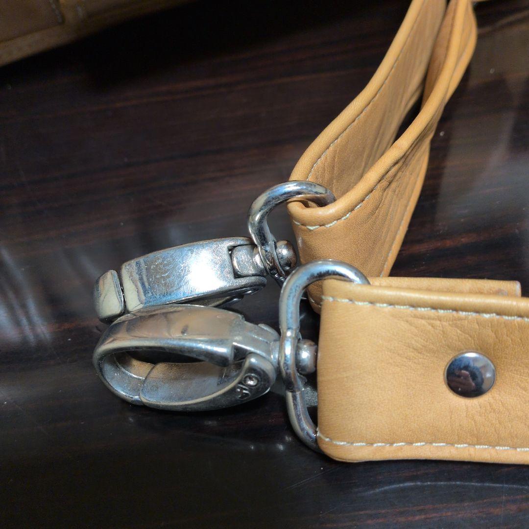 David King Bostonベージュレザーゴルフバッグ