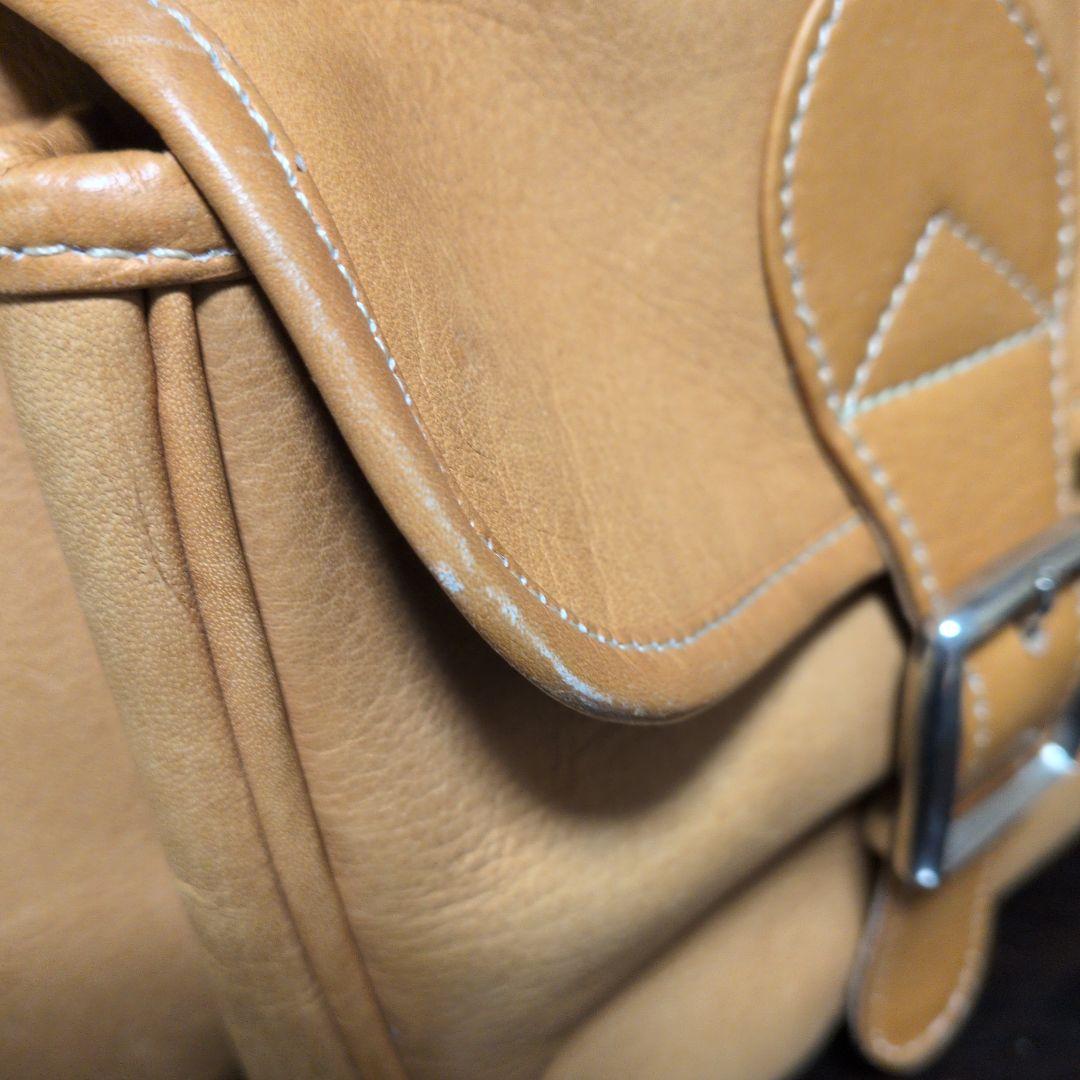 David King Bostonベージュレザーゴルフバッグ