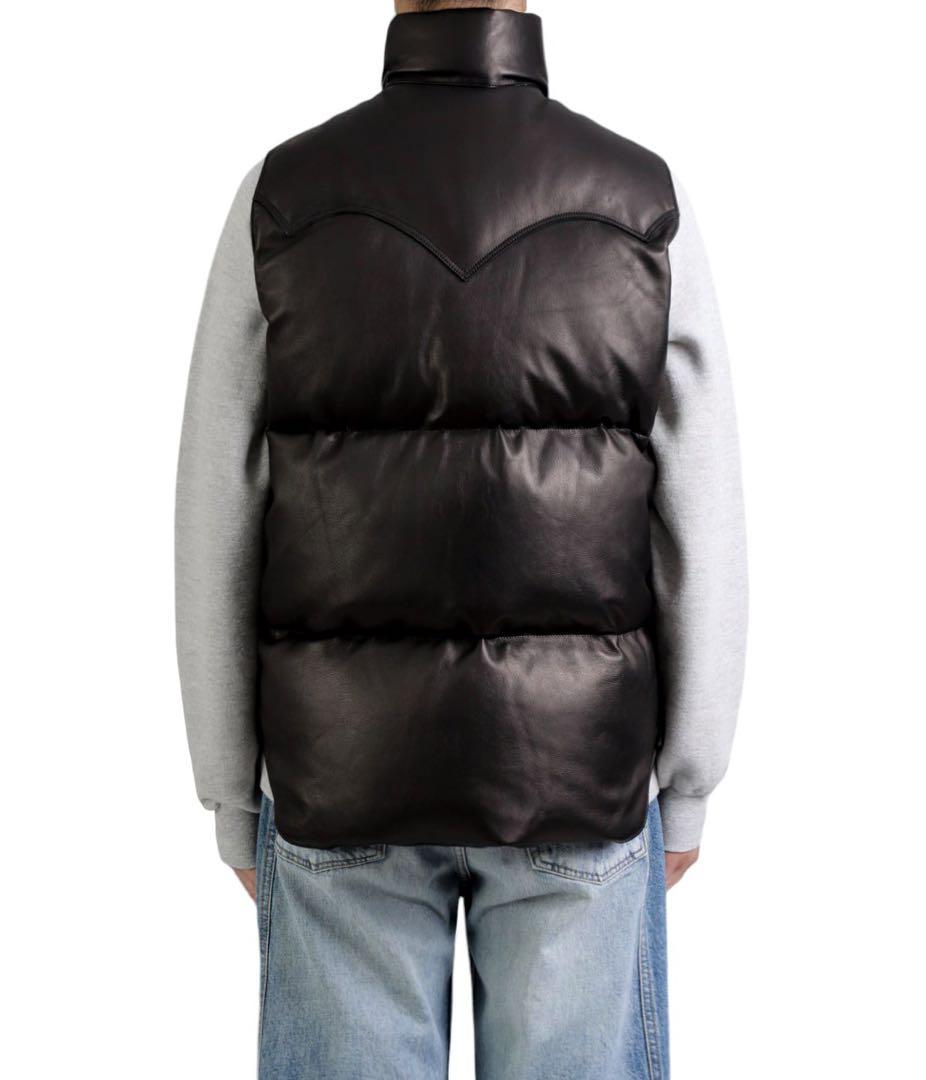 【新品タグ付】KAPTAIN SUNSHINE レザーダウンベスト　Mサイズ