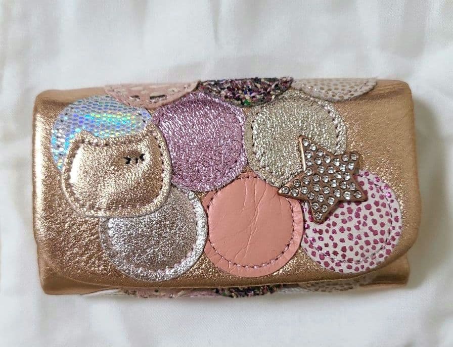 ツモリチサト マルチドット キーケース 本革 ピンク 猫 新品