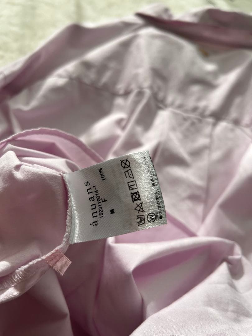 anuans スタンダードシャツ ピンク