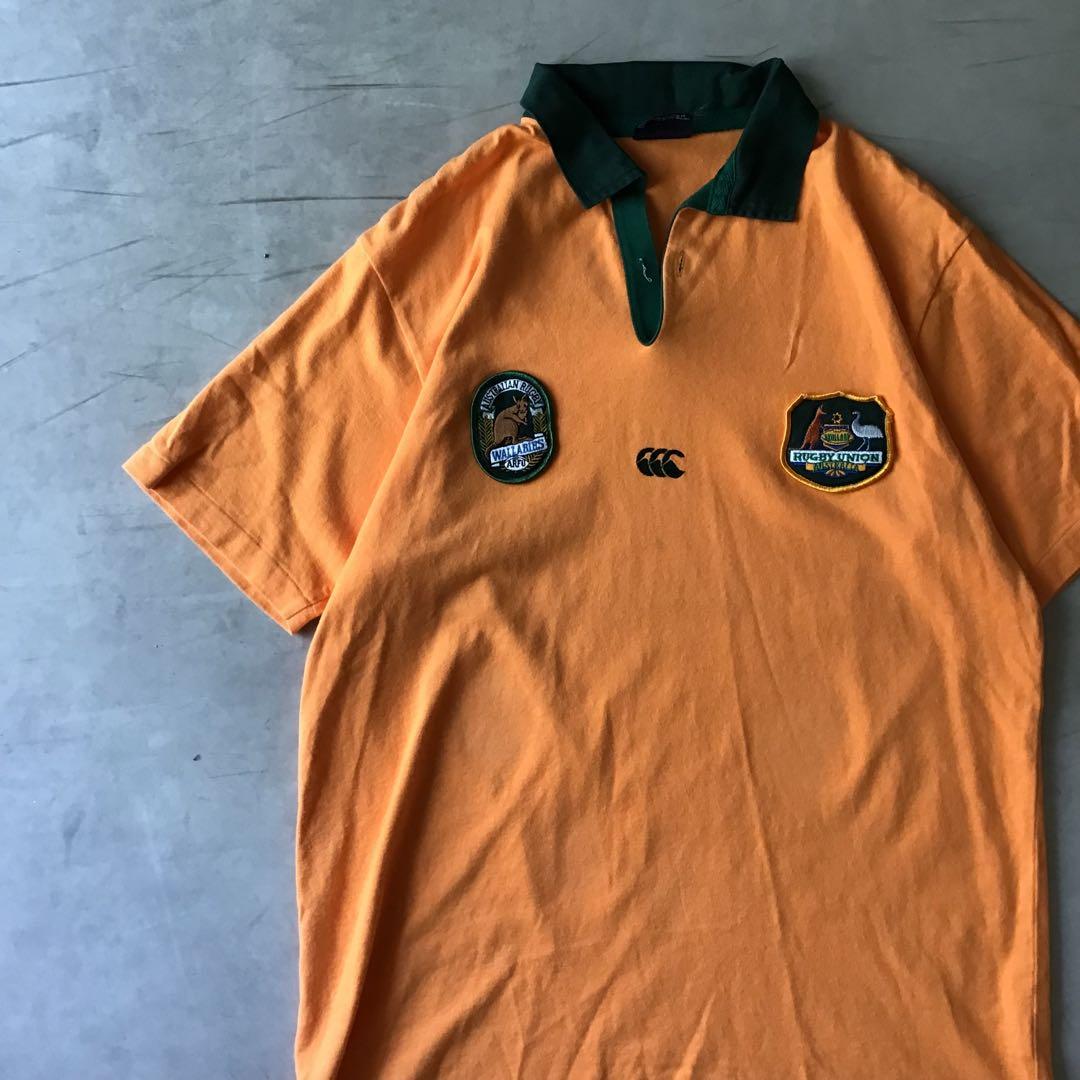 Canterbury カンタベリー　ラガーシャツ　オレンジ　ポロシャツ