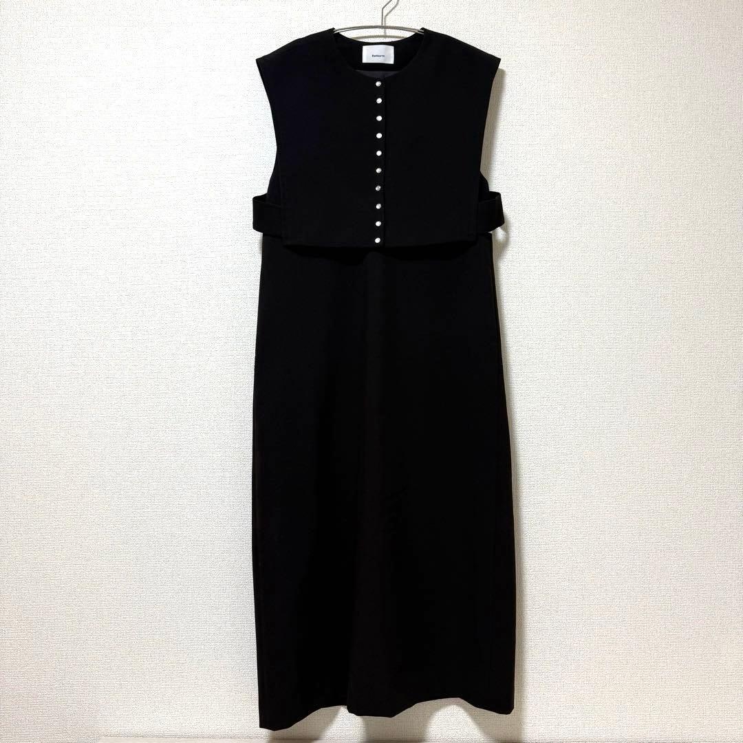 【美品】ReNorm ショートベスト×ジャンスカセット ブラック セレモニー