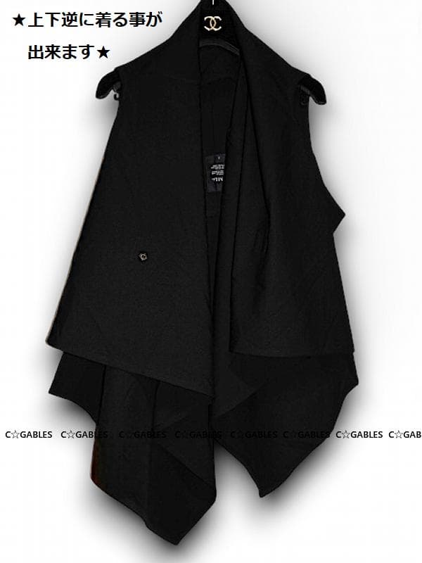 LIMI feu リミフゥ　定番商品　ウールギャバジンベスト　ヨウジヤマモト