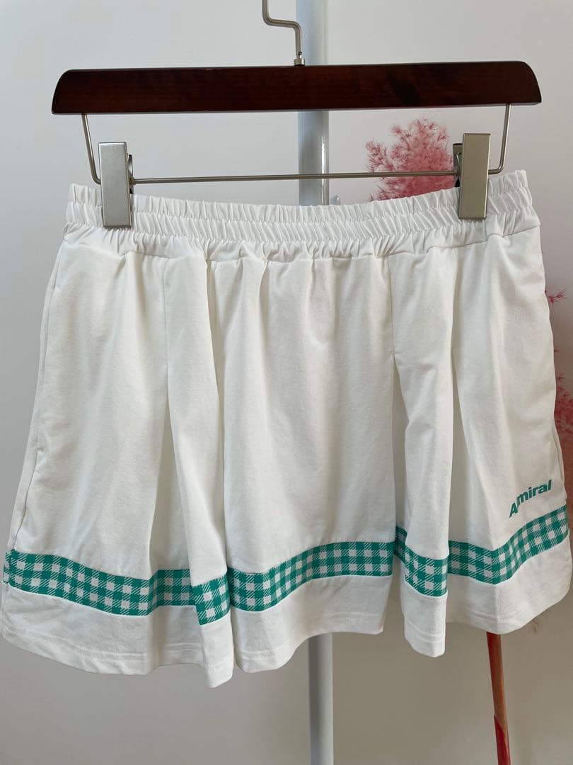 ADMIRAL新品紙タグ付き⭐️ギンガムチェックラインタックスコートテニスウエア