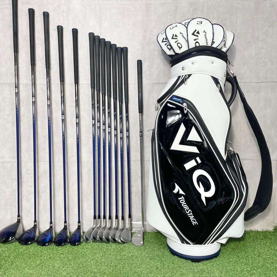 【バッグ新品】ツアーステージ ViQ 現行モデル ゴルフクラブセット R 13本