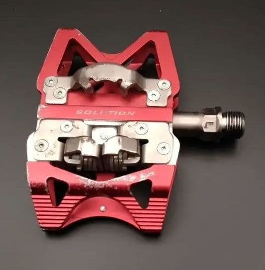 MKS 三ヶ島 SOLUTION ペダル 赤 SPD対応 片面ビンディング