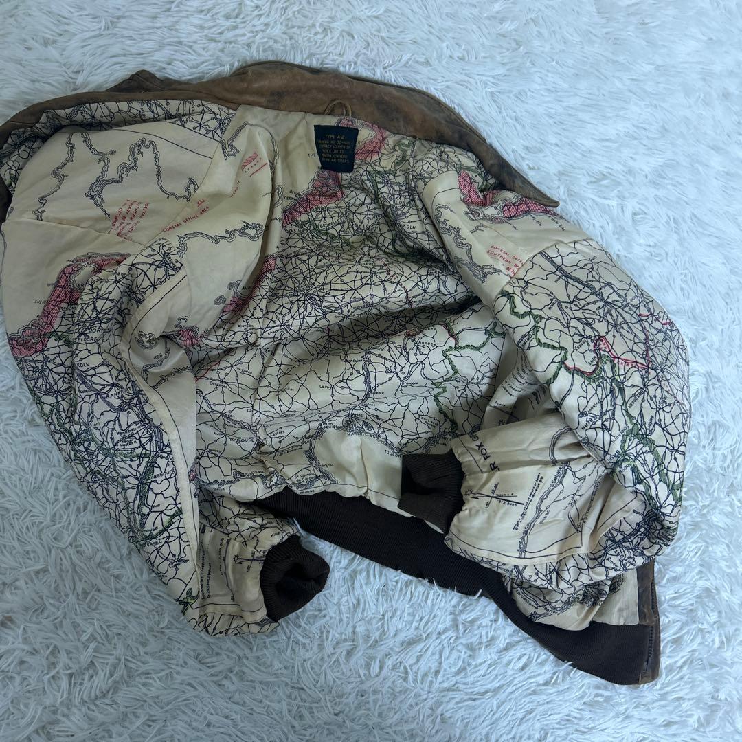 AVIREX アヴィレックス A-2 フライトジャケット 地図　ヴィンテージ