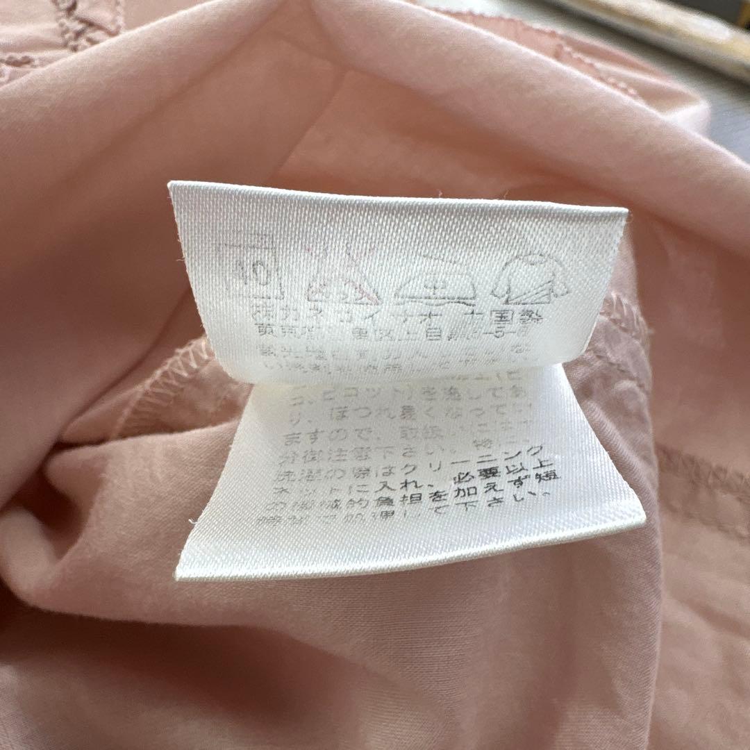 KANEKOISAOカネコイサオ　長袖フリルブラウス　ハイネック 綿ローンシャツ