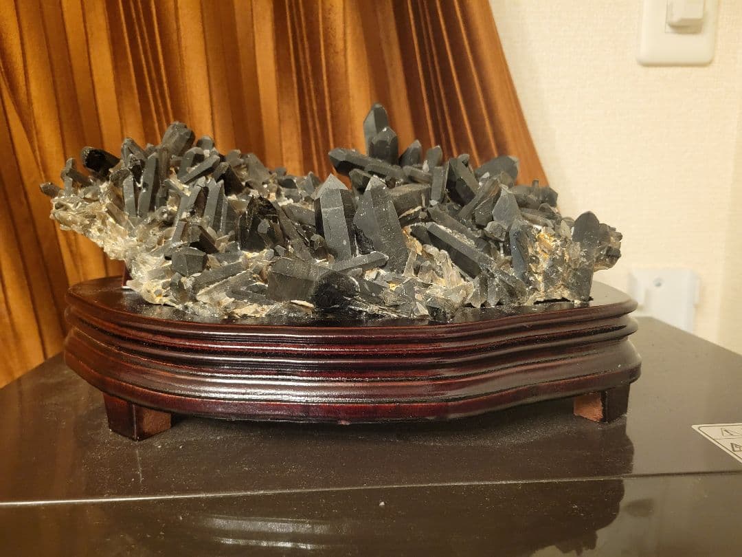 【高品質】チベット産　モリオン　クラスター　黒水晶