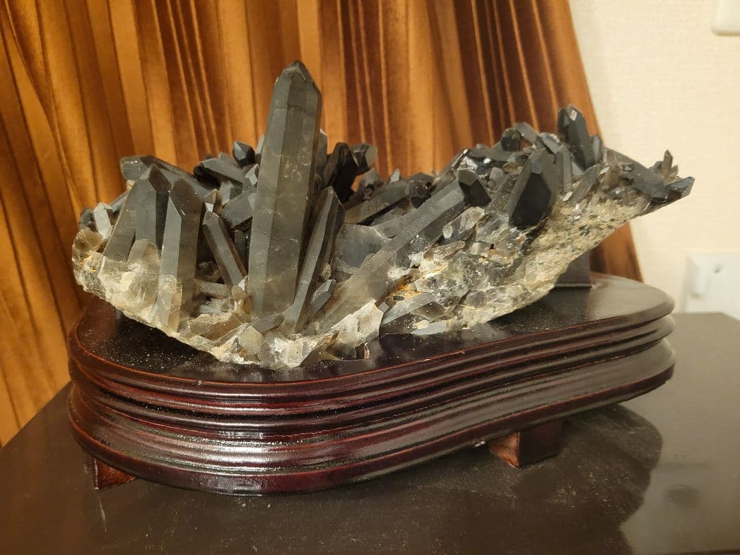 【高品質】チベット産　モリオン　クラスター　黒水晶