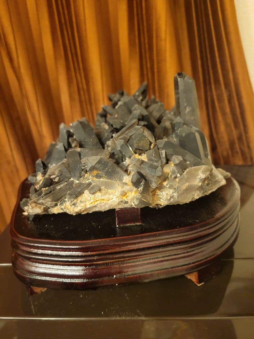 【高品質】チベット産　モリオン　クラスター　黒水晶