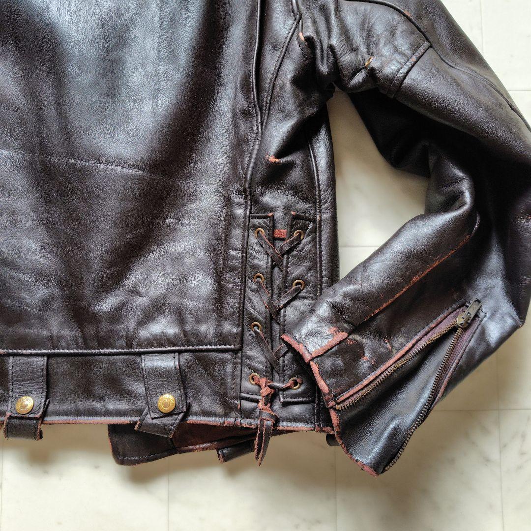 中古流通少ない！希少【schott 609】こげ茶色【ショット609】USA製