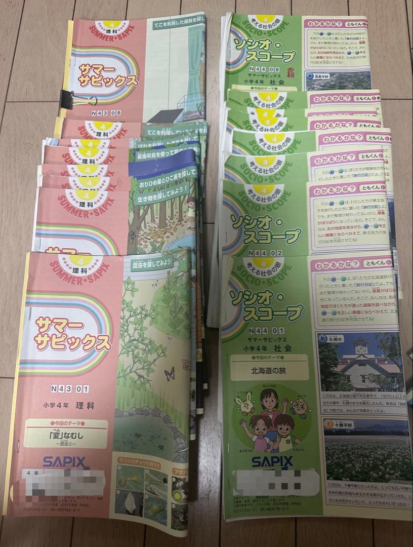 サピックス2022版 4年生夏期講習4科目