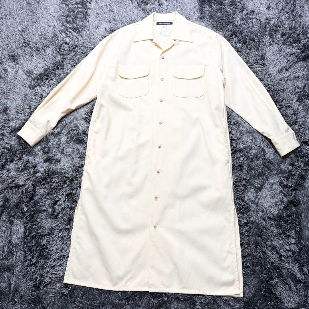 ✨美品✨マディソンブルー　ブランドロゴ　パールボタンシャツワンピース　羽織り