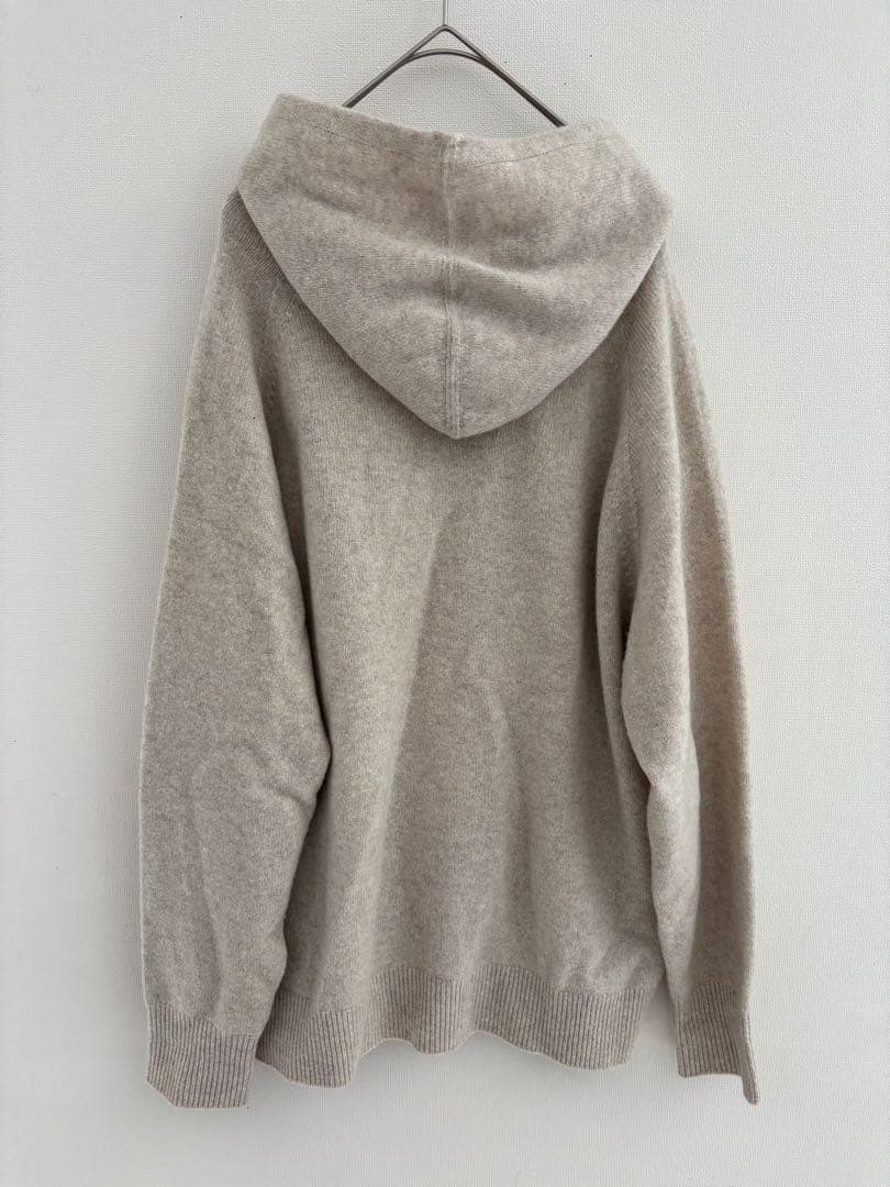 美品 フレームワーク 圧縮ウールフードプルオーバー カシミヤ ニット