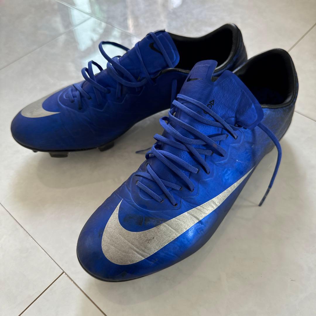 【レア】Nike CR7 青 シルバー スパイクシューズ 収納袋付き