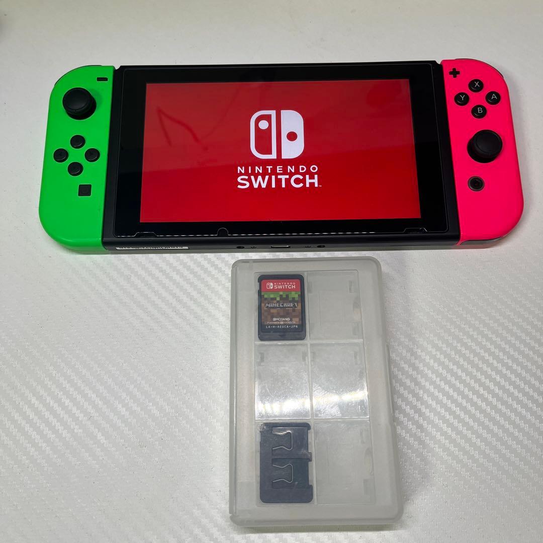 Nintendo Switch グリーン/ピンク 本体 Minecraft付き