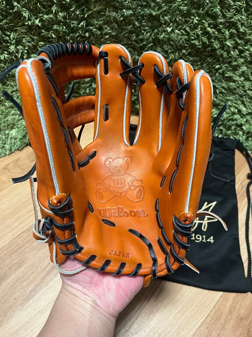 レア‼︎ウィルソンスタッフ 硬式内野手用27型 プレミアムキップレザー Tオレンジ