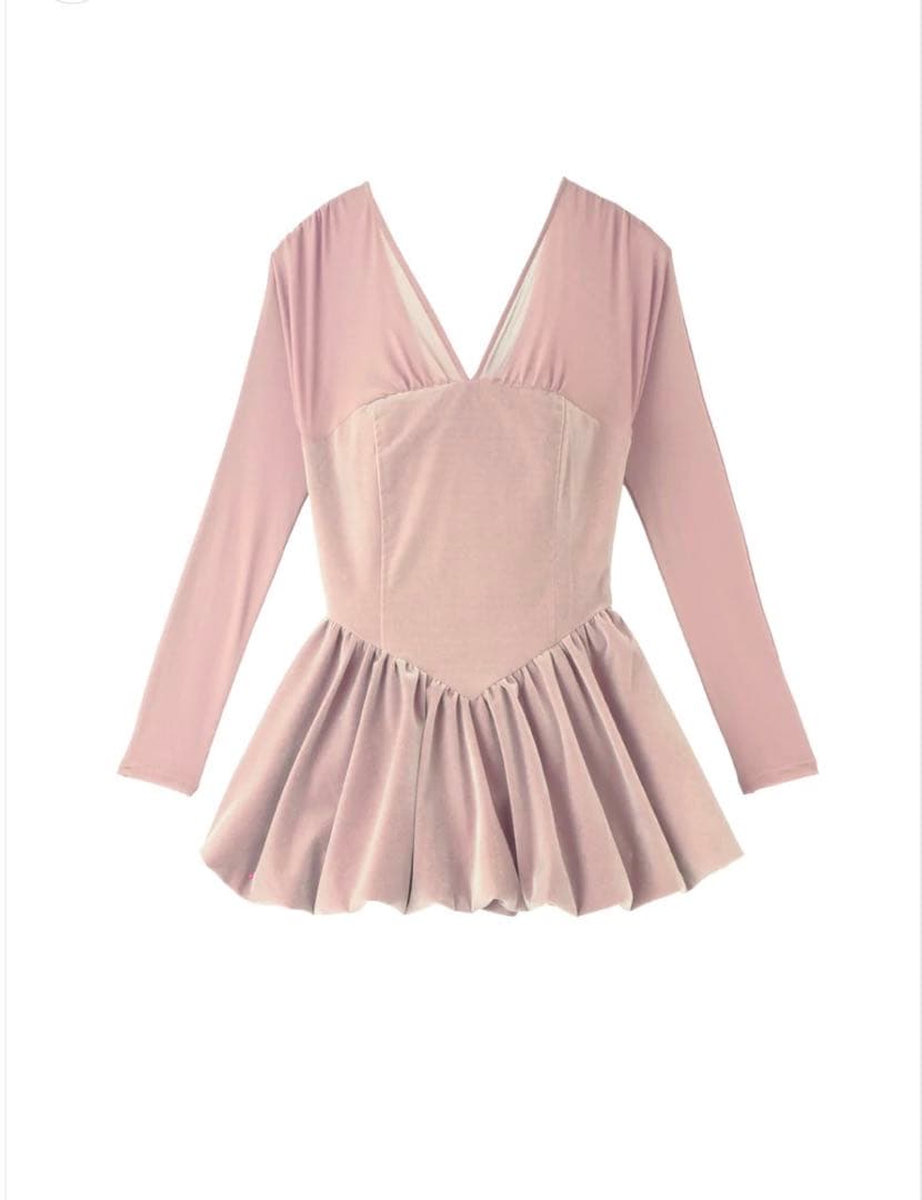 poláura ポローラ ベロアビスチェバルーントップス