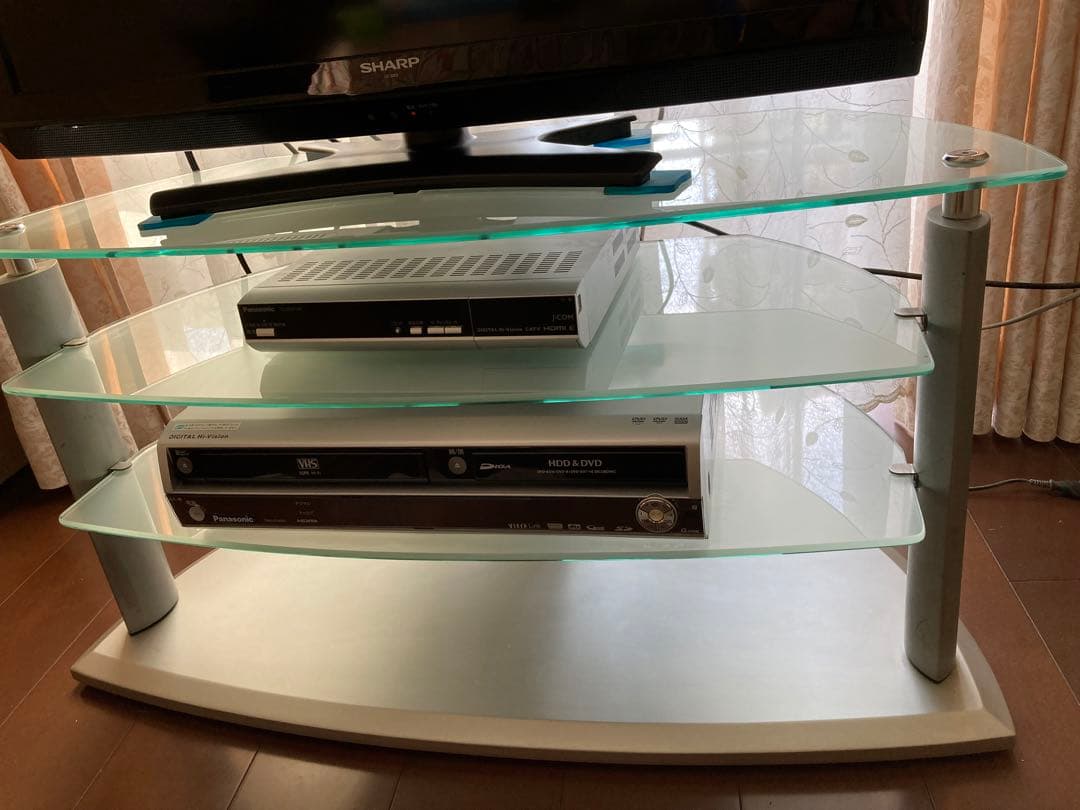 ガラステレビ台(32v~43v型対応)AVラック❤️送料無料