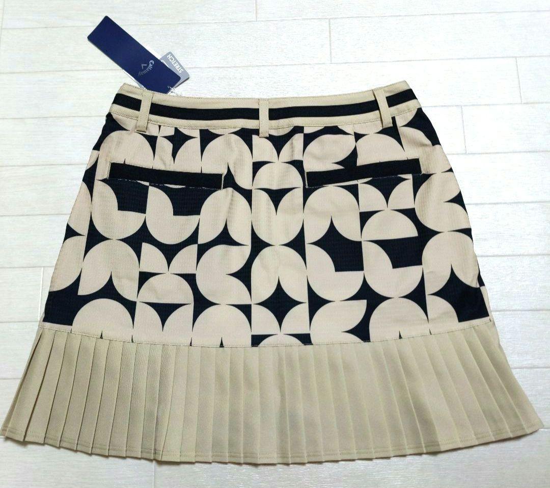 再再再値下げ新品　キャロウェイ　スカートL ベージュ×黒　定価14300円