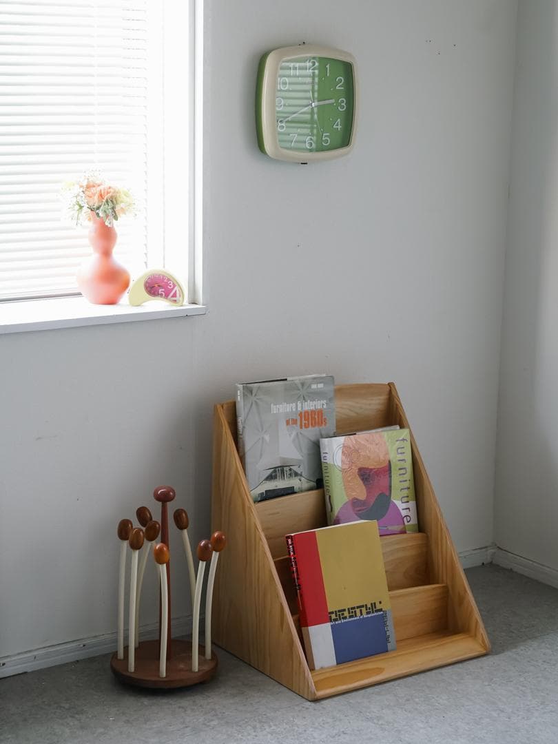 ヴィンテージ 木製シェルフ/マガジンラック 北欧モダン