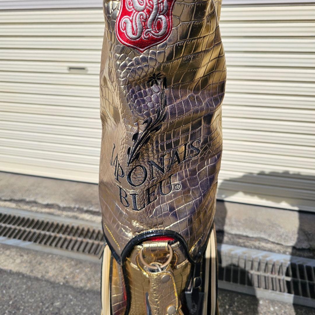 【希少】ゴールド クロコ キャディバッグ 高級感抜群 JAPONAIS BLEU