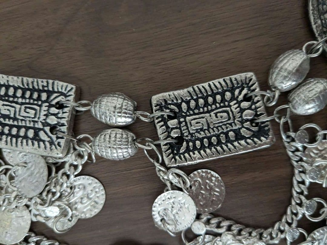 ベリーダンス　ベルト　シルバー装飾　トライバル