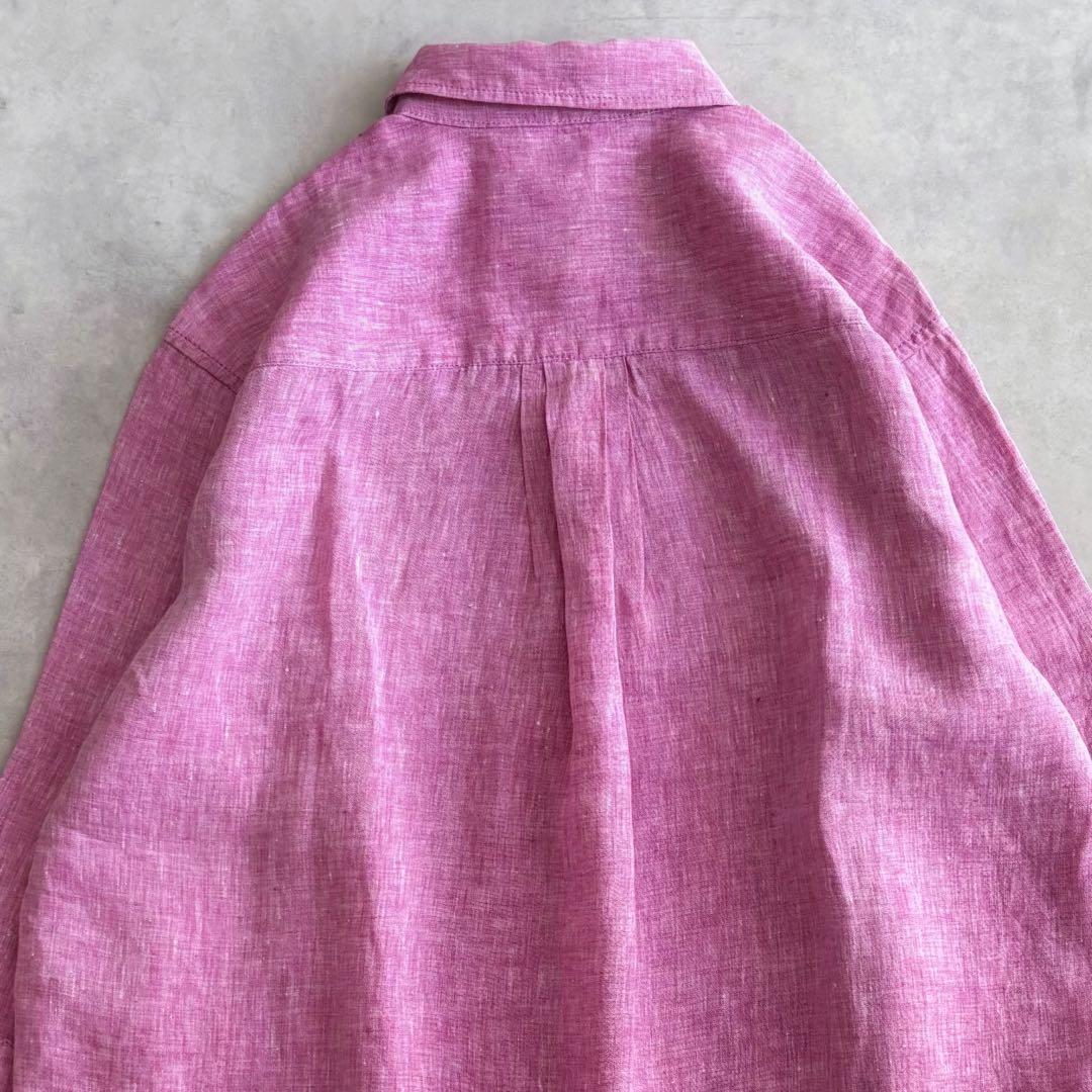 美品 ◆ MICA&DEAL マイカアンドディール シャツ　リネン　ピンク