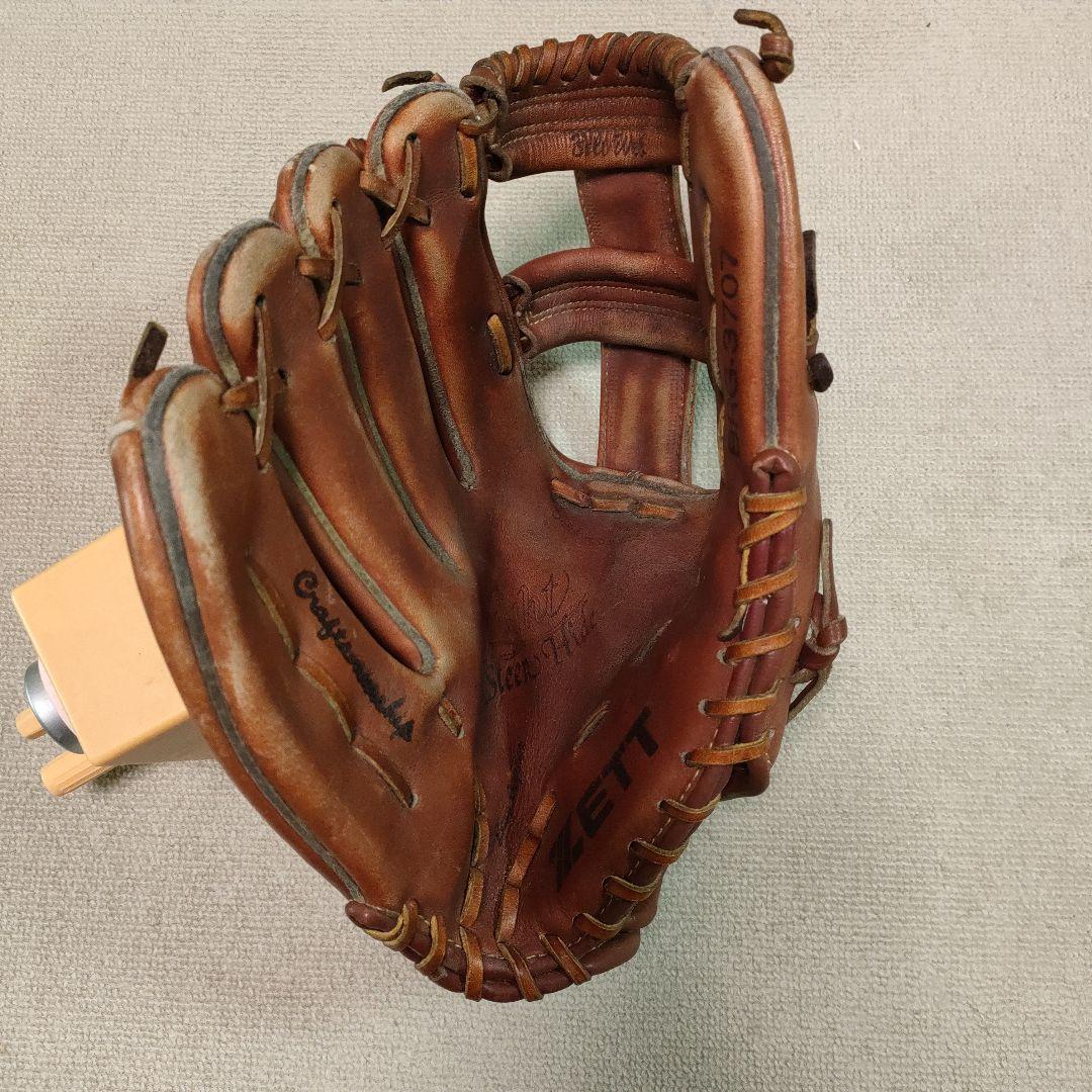 中古ZETT 軟式左利き用グローブ ブラウン