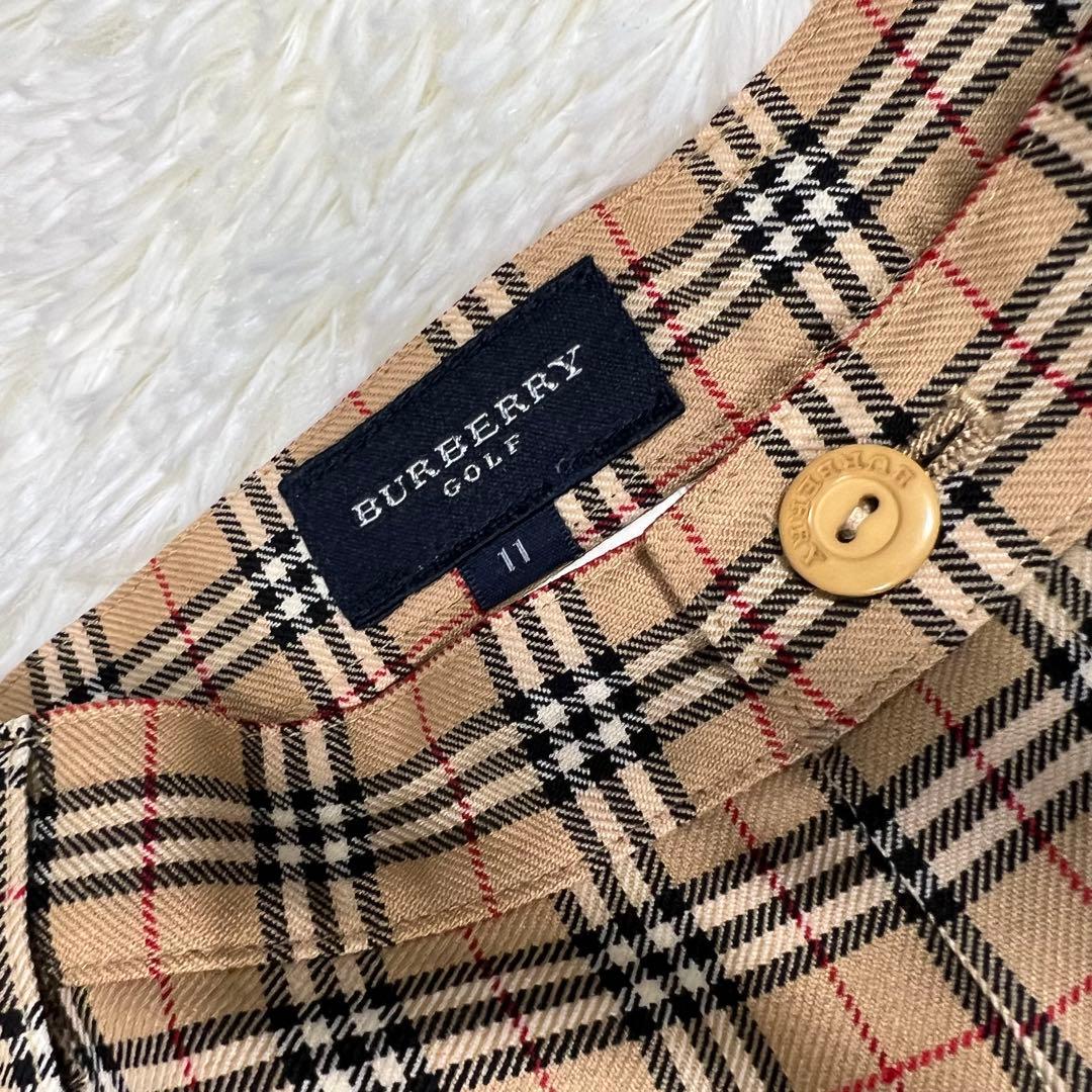 バーバリーゴルフ ノバチェック パンツ ウール100% 11号 Lサイズ