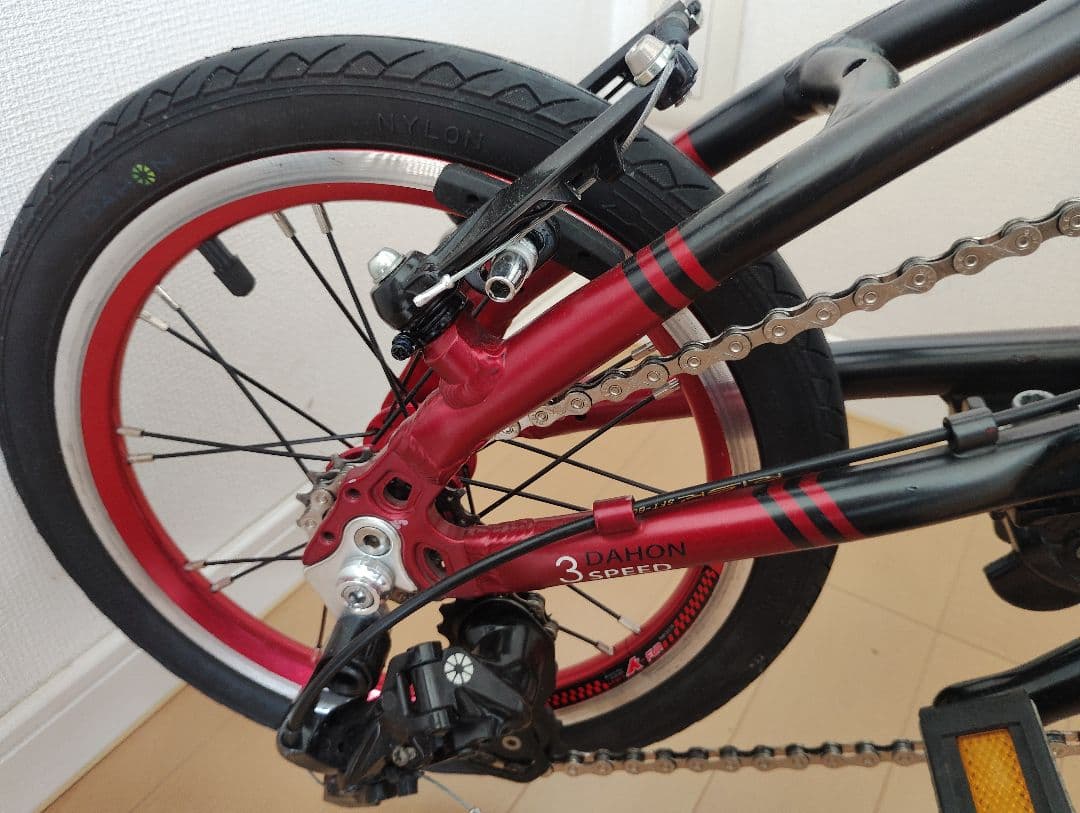 DAHON K3 カスタム車両 赤黒