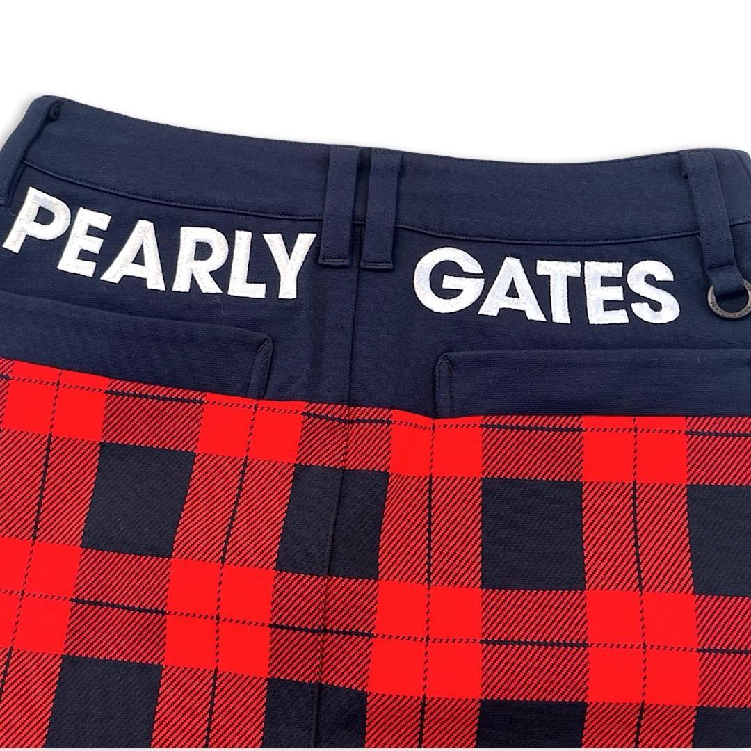 707 パーリーゲイツ定価31,900円 ブッファローチェックスカート 0 M