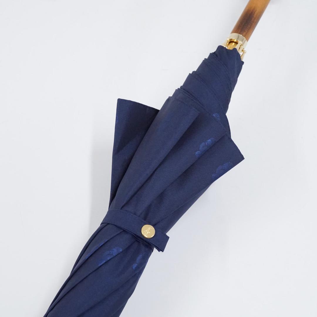 傘 ポロラルフローレン 高級傘 USED美品 ポロベア ジャカード ネイビー