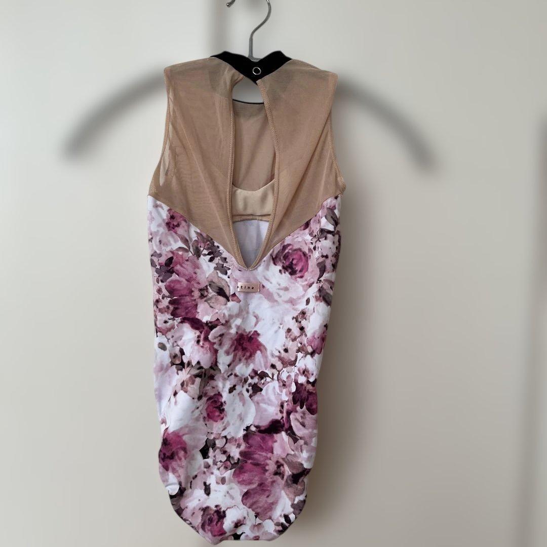 stina フラワープリント レオタードJr.サイズ130〜140