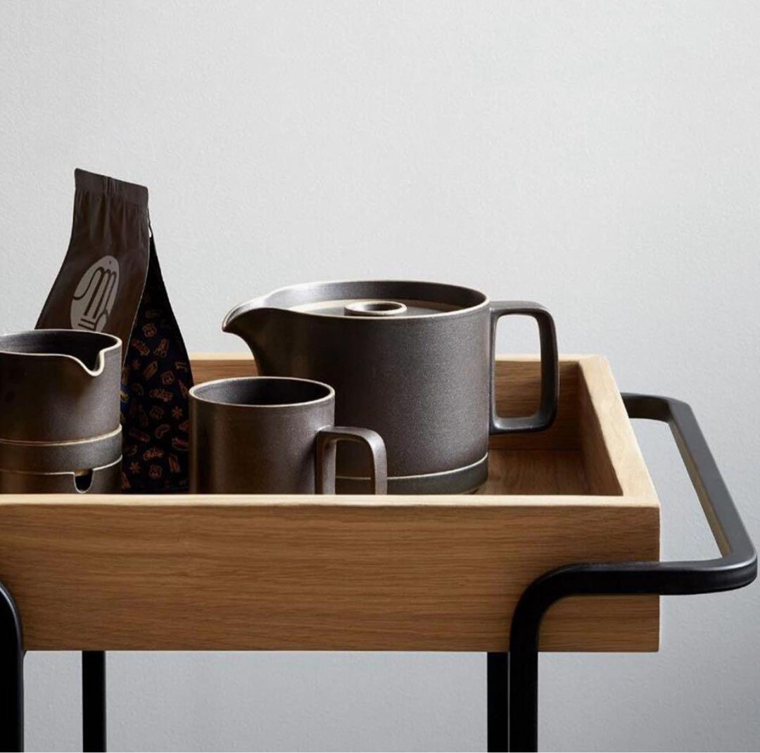 Ethnicraft 木製キッチンワゴン ナチュラル/ブラック 75cm