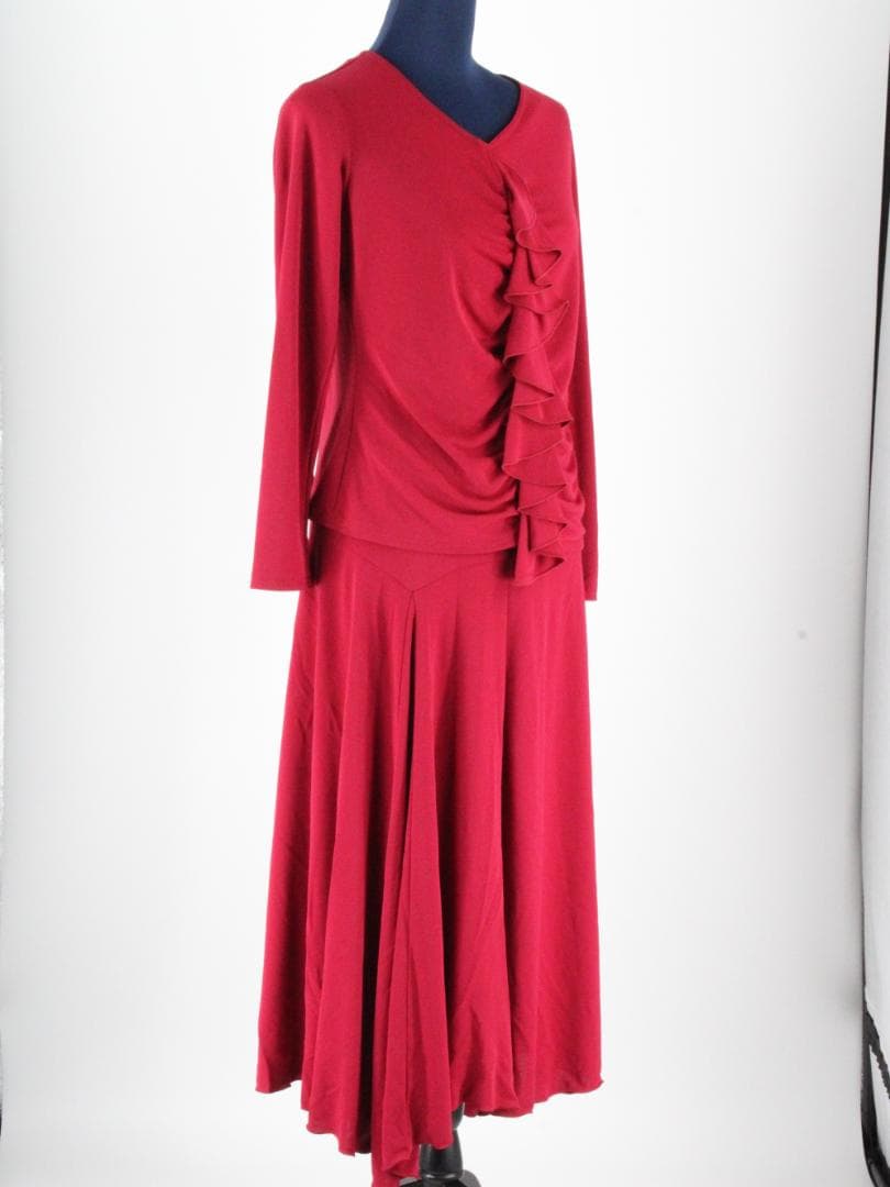 【美品 日本製 社交ダンス衣装】Sanline サンリーヌ ブラウス スカート