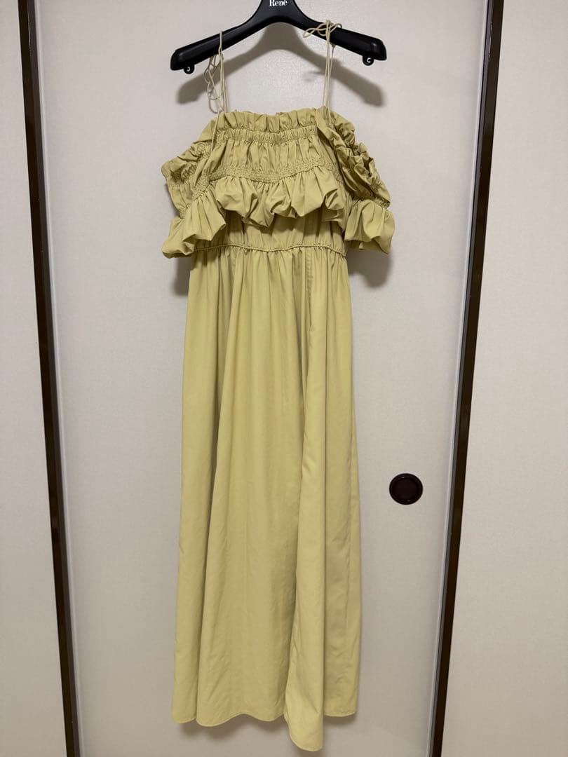 SNIDEL スナイデル　スモッキングキャミワンピ　イエロー　サイズ1 黄色