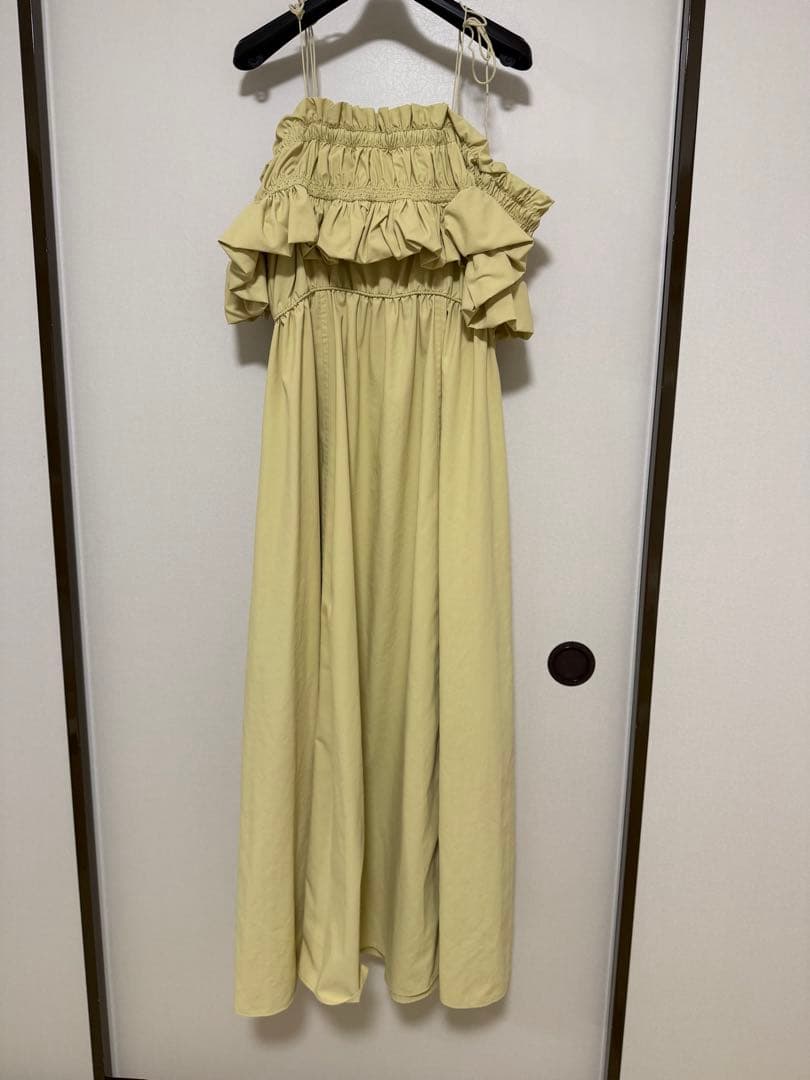 SNIDEL スナイデル　スモッキングキャミワンピ　イエロー　サイズ1 黄色